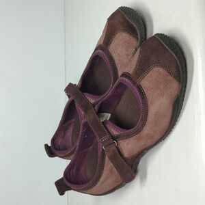 Merrell Brown and Purple Mary Jane sporty ballet flat sneaker Flats Granola Girl
